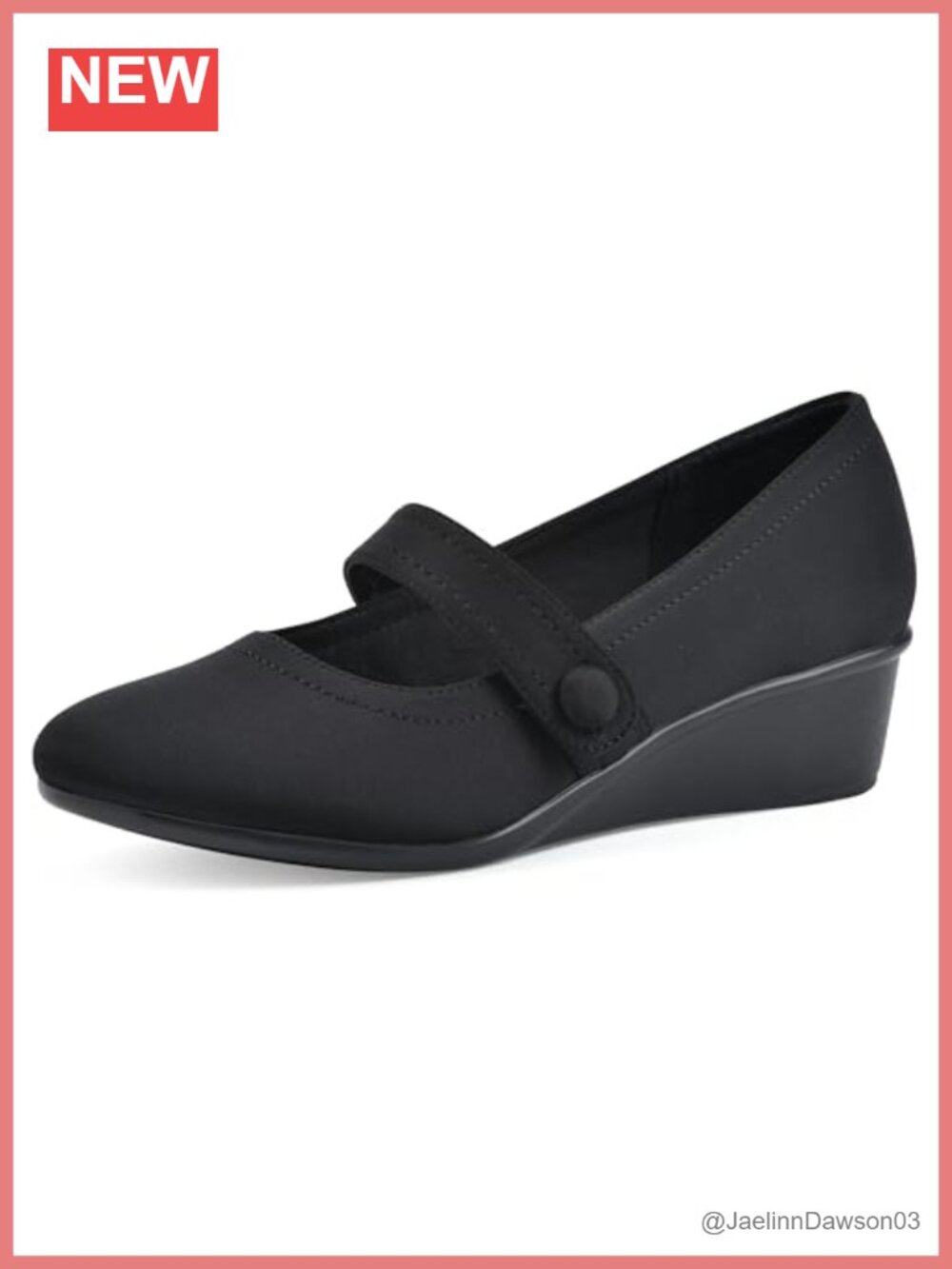 Wedge Heel Pumps Cushioned Pull-On Textile Shoes